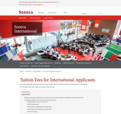 seneca tuition deposit|Tuition Fees .